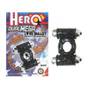 Hero Dual Mega Love Bullet Cockring (Black)
