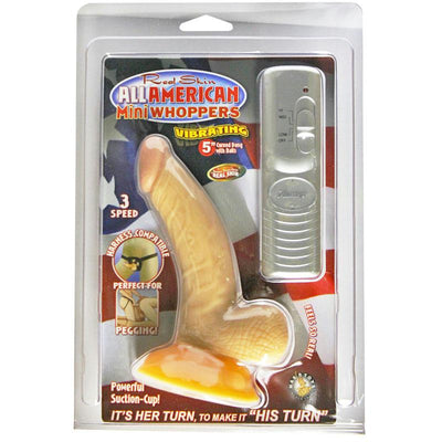 All American Mini Whoppers 5in. Curved Vibrating Dong