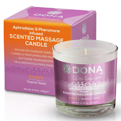 Dona Soy Massage Candle Sassy - Tropical Tease Net Wt 4.75 Oz - 135 G
