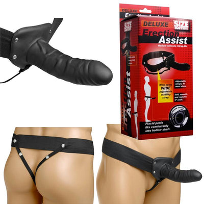 Size Matters Erection Assist Hollow Strap On (Black)