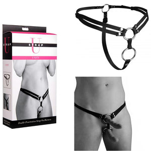 Strap U Unity Double Penetration Strap On Harness (Black)