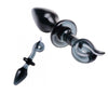 Masters Swine Pig Tail Glass Anal Plug (Smoke)