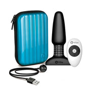 b-Vibe Rimming Silicone Vibrating Remote Controlled Multispeed Waterproof Anal Play Plug With Travel Case & USB Charger (Black)