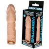 Skinsations Husky Lover Extension Sleeve With Power Bullet & Scrotum Strap 7in