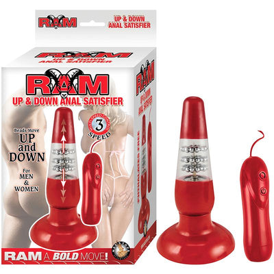 Ram Up & Down Anal Satisfier  3 Speed Waterproof Red