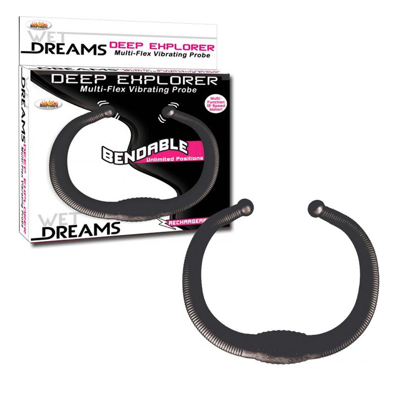 Wet Dreams Deep Explorer Muliti-Flex Probe 12 Frequencies Black