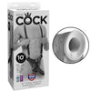 King Cock 10in Hollow Strap On Suspender System Black