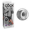 King Cock 12in Hollow Strap On Suspender System Flesh