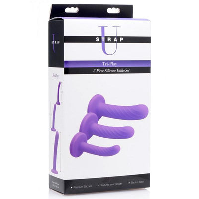 Strap U Tri-Play 3 Piece Silicone Dildo Set
