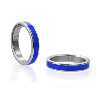 M2M Stainless C-Ring w-Blue Band & Bag 1.75in