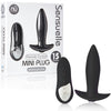 Sensuelle Remote Control Mini Plug 15 Function Rechageable Silicone Waterproof-Black