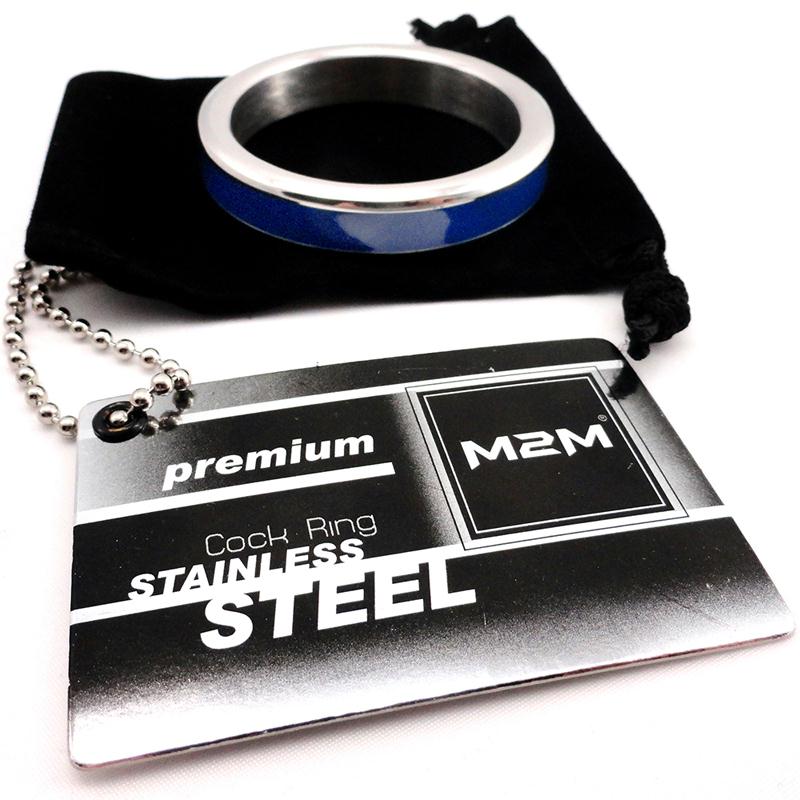 M2M Cock Ring Blue Steel 1.75in