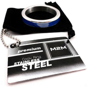 M2M Cock Ring Blue Steel 1.75in