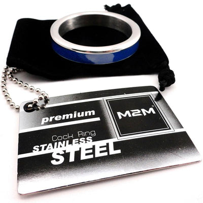 M2M Cock Ring Blue Steel 1.75in
