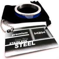 M2M Cock Ring Blue Steel 1.875in