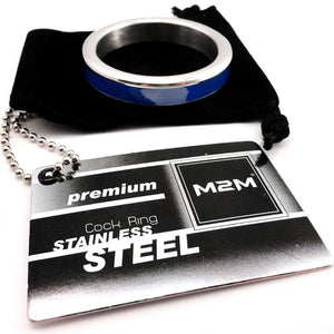 M2M Cock Ring Blue Steel 1.875in