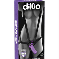 Dillio Purple 6in Strap-On Suspender Harness Set