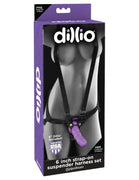 Dillio Purple 6in Strap-On Suspender Harness Set