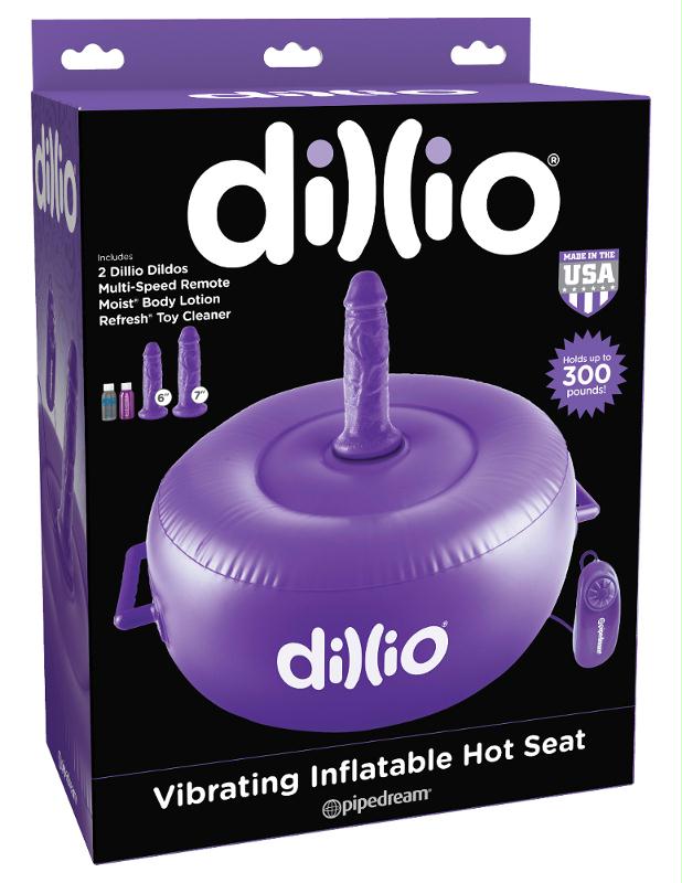 Dillio Purple Vibrating Inflatable Hot Seat