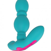 FemmeFunn Vibrating Anal Plug 20 Function Bendable Memory Function USB Rechargeable Silicone Waterproof Turquoise