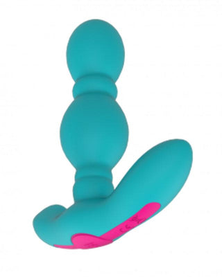 FemmeFunn Vibrating Anal Plug 20 Function Bendable Memory Function USB Rechargeable Silicone Waterproof Turquoise