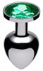 Masters Lucent Jewel Accented Anal Plug Emerald