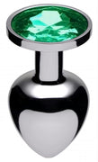 Masters Lucent Jewel Accented Anal Plug Emerald