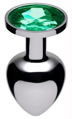 Masters Lucent Jewel Accented Anal Plug Emerald