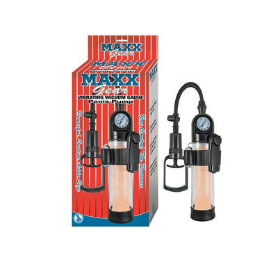 Maxx Gear Vibrating Vacuum Gauge Penis Pump Clear