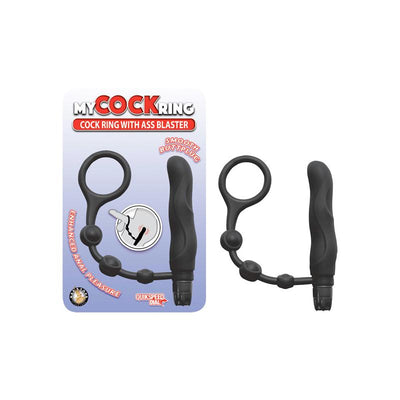 My Cockring With Ass Blaster Waterproof Black