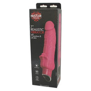 Hustler 7in Realistic Vibrator w-7 Functions & Clit Stim