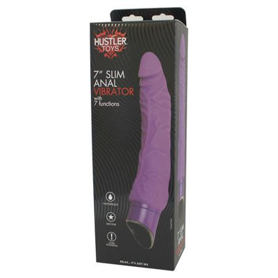 Hustler 7in Slim Anal Vibrator w-7 Functions
