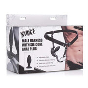 Strict Male Harness with Silicone Anal Plug