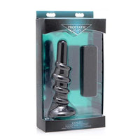 Prostatic Play Coiled Silicone Swirl Vibrating Anal Plug
