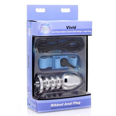 Zeus Electrosex Vivid Uni-Polar Estim Cock & Ball Strap + Anal Plug