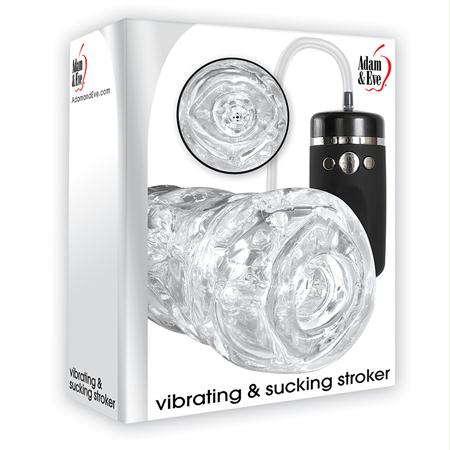 Adam & Eve Vibrating Vacuum Stroker W-Remote Clear