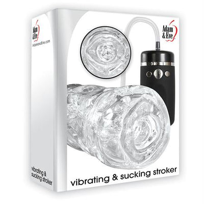 Adam & Eve Vibrating Vacuum Stroker W-Remote Clear