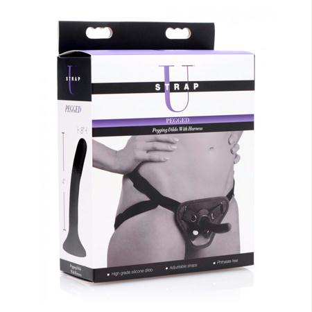 Strap U Pegged Pegging Dildo With Harness