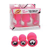 Frisky Pink Pleasure 3 Pc Silicone Anal Plugs W- Gems