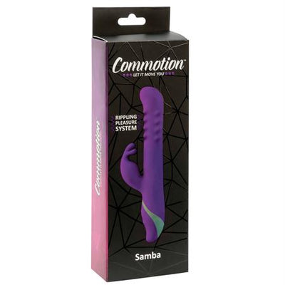 Commotion Samba Rippling Pleasure System 7 Function Waterproof Rechargable Raspberry