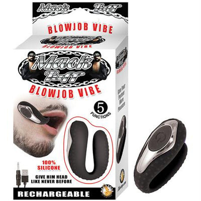 Mack Tuff Blow Job Vibe Rechargeable 5 Function USB Cord Included Waterproof Black