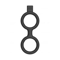 ElectroShock E-Stim Cock Ring with Ballstrap - Black