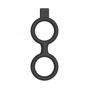 ElectroShock E-Stim Cock Ring with Ballstrap - Black