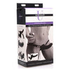 Strap U Supreme Pleasure Silicone Vibrating Double Ended Dildo W- Harness, Black