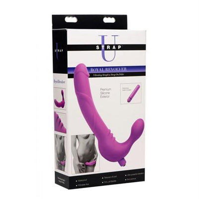 Strap U Royal Revolver Vibrating Silicone Strapless Strap On