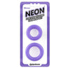 Neon Stretchy Silicone Cock Ring Set Purple