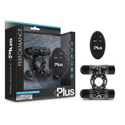 Performance Plus - Double Thunder - Wireless Remote Rechargeable Vibrating Cock Ring - black