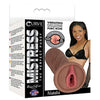 Mistress BioSkin Vibrating Stroker With Pubic Bone 1 Speed Bullet Natalia Chocolate