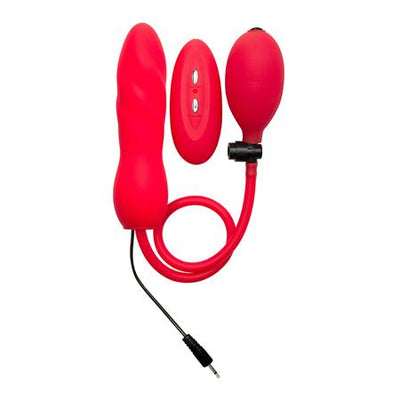 Ouch! Inflatable Vibrating Silicone Twist - Red