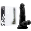 RealRock Realistic Cock - 6in - With Scrotum - Black